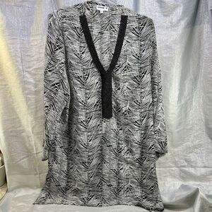 SWIMSUITS FOR ALL Boho Tunic Beach Swim Sheer Beaded Cover Up Women's size 14/16